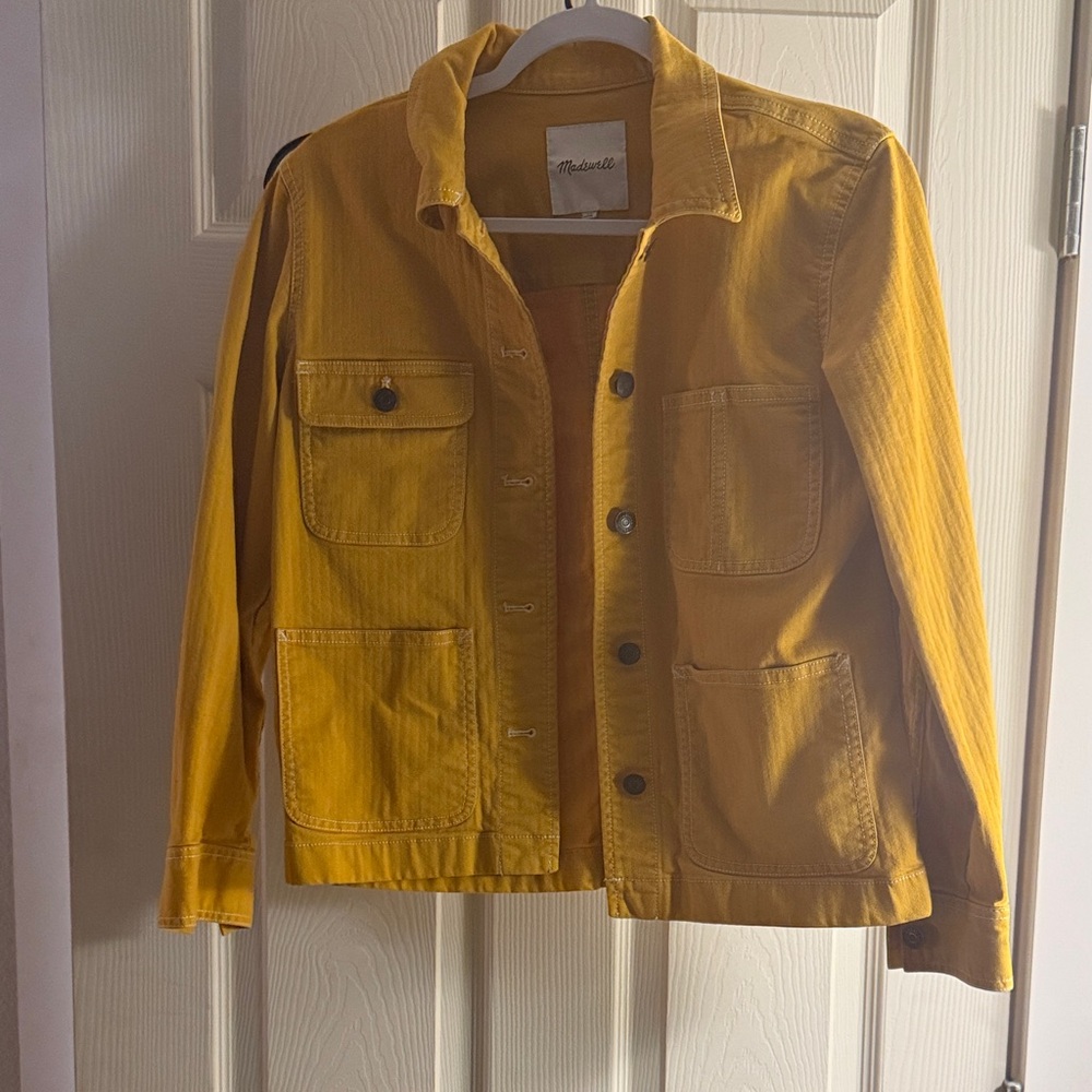 Madewell Mustard Button-Up Jean Jacket